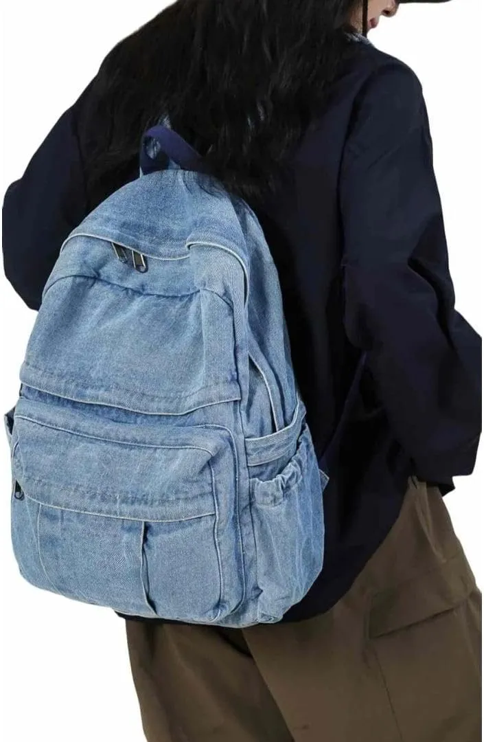 MaxxCloud Women's Heavy Cotton Canvas Laptop Backpack Lightweight Casual Hiking Daypack Travel Bag