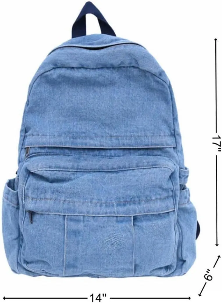 MaxxCloud Women's Heavy Cotton Canvas Laptop Backpack Lightweight Casual Hiking Daypack Travel Bag