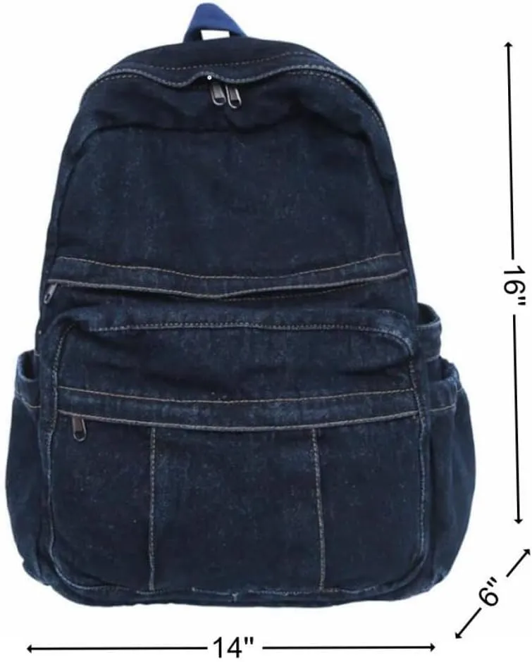 MaxxCloud Women's Heavy Cotton Canvas Laptop Backpack Lightweight Casual Hiking Daypack Travel Bag