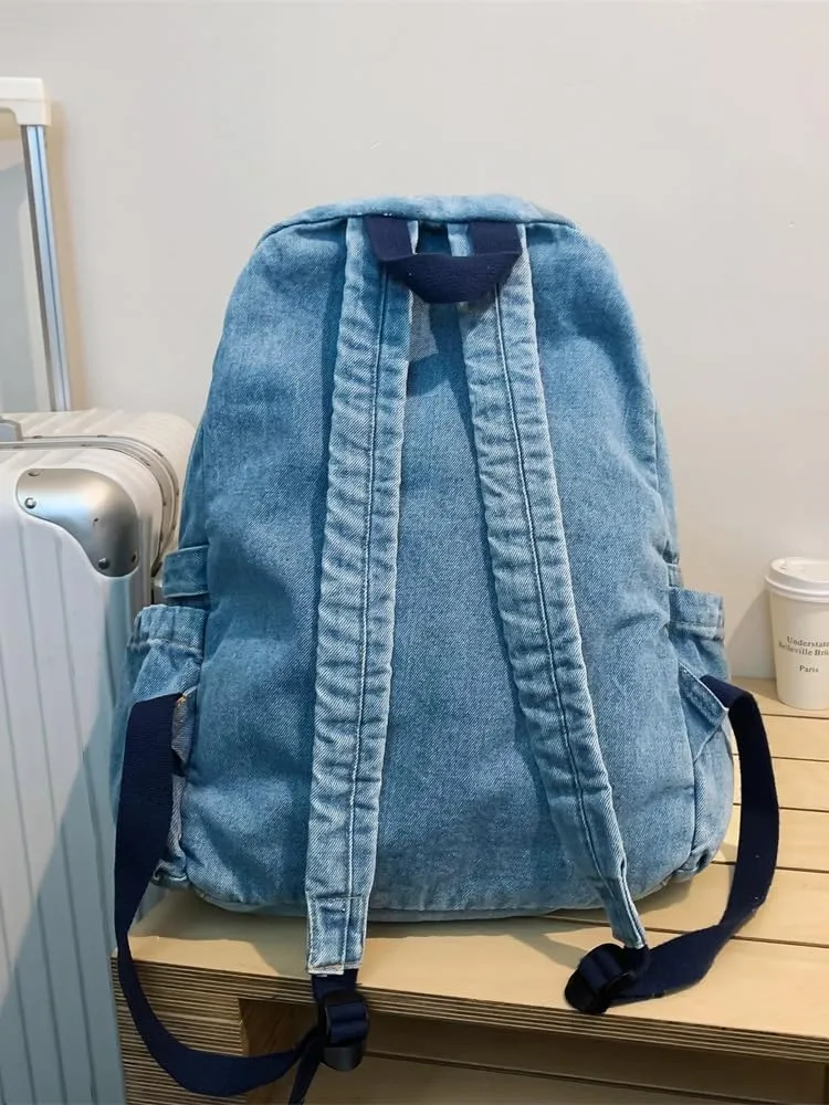 MaxxCloud Women's Heavy Cotton Canvas Laptop Backpack Lightweight Casual Hiking Daypack Travel Bag