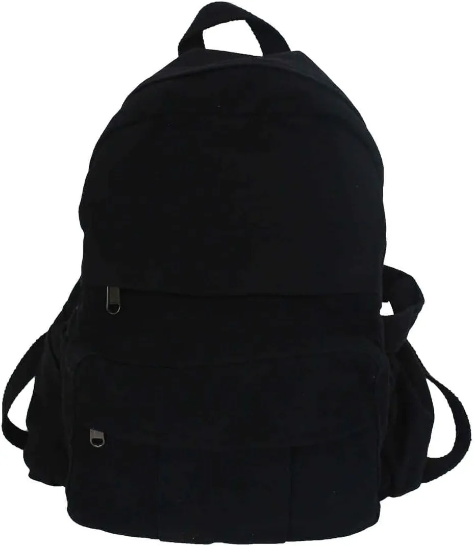 MaxxCloud Women's Heavy Cotton Canvas Laptop Backpack Lightweight Casual Hiking Daypack Travel Bag