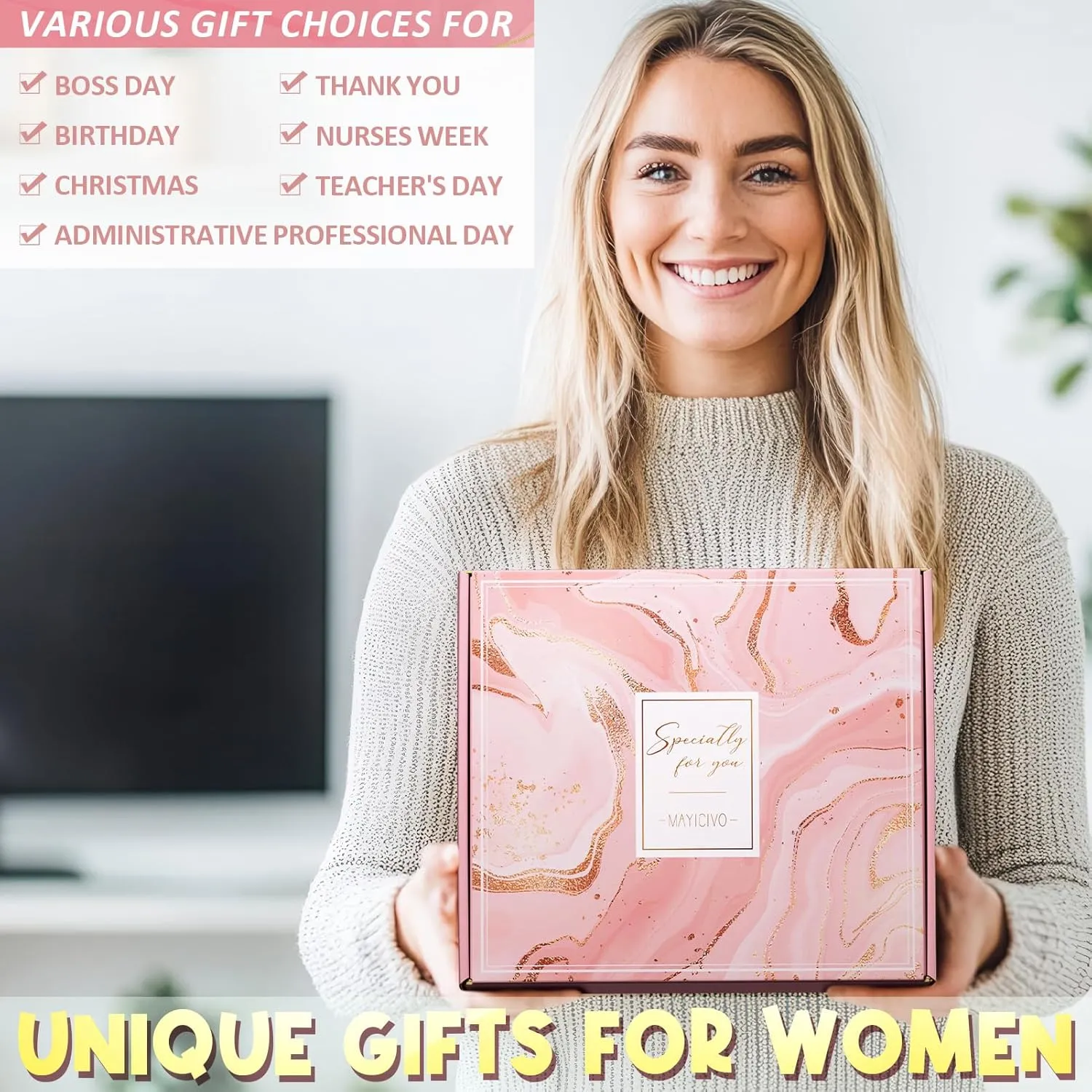 MAYICIVO Thank You Gifts for Women, Administrative Professional Day Chaos Coordinator Gifts for Coworkers Employee Boss Lady Manager Nurse Teacher Appreciation Gift Birthday Gift with Canvas Tote Bag