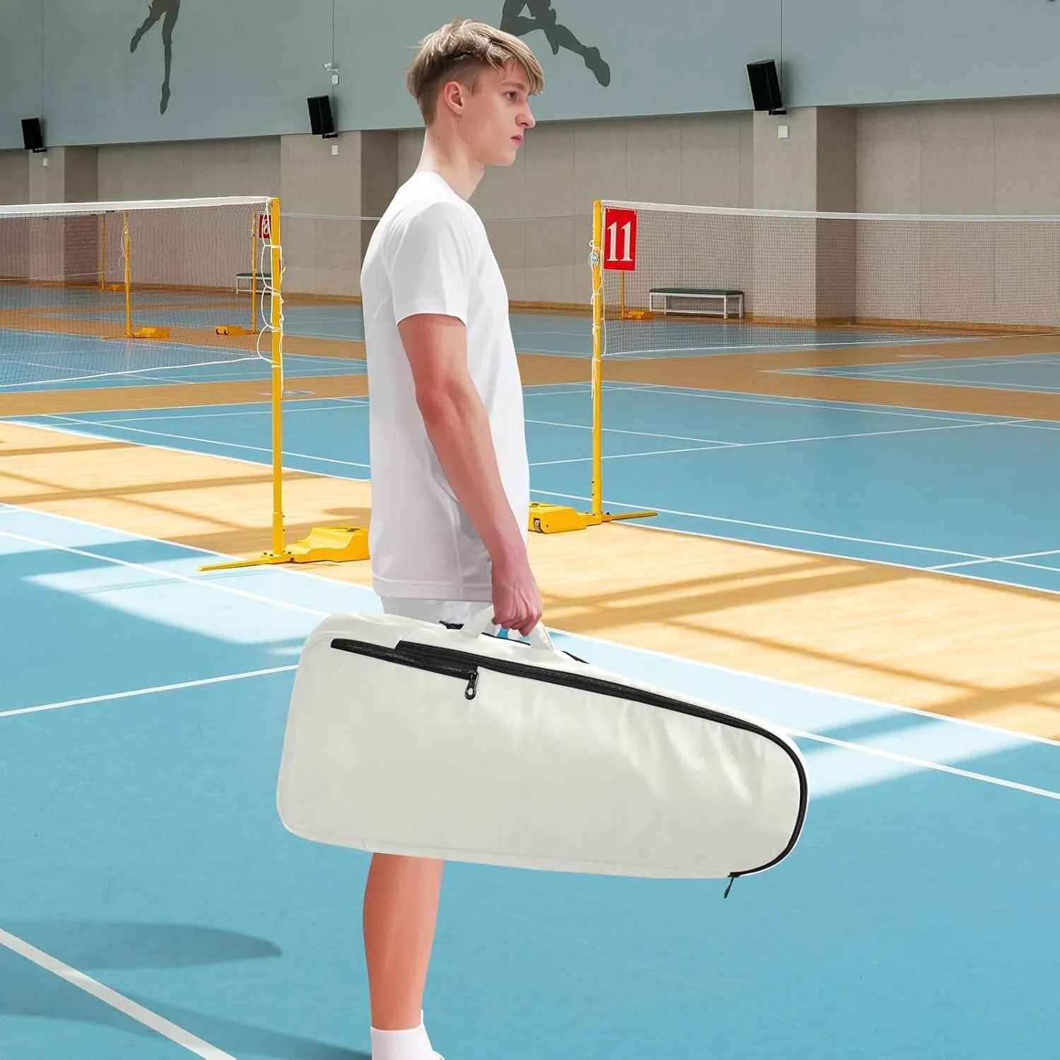 MCHIVER Tennis Bags for Men Women Tennis Backpack Hold 2 Rackets Badminton Racquet Backpack 11.81 * 7.87 * 17.11in