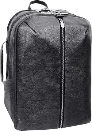 McKlein 17" Nylon, Triple Compartment, Carry-All, Laptop & Tablet Weekend Backpack- ENGLEWOOD- Black