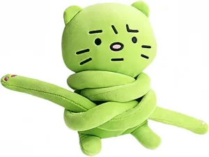 Meet The Anxious Green Cat Plush Bag: Cute, Sturdy, And Handy For All Your Small - Item Needs!
