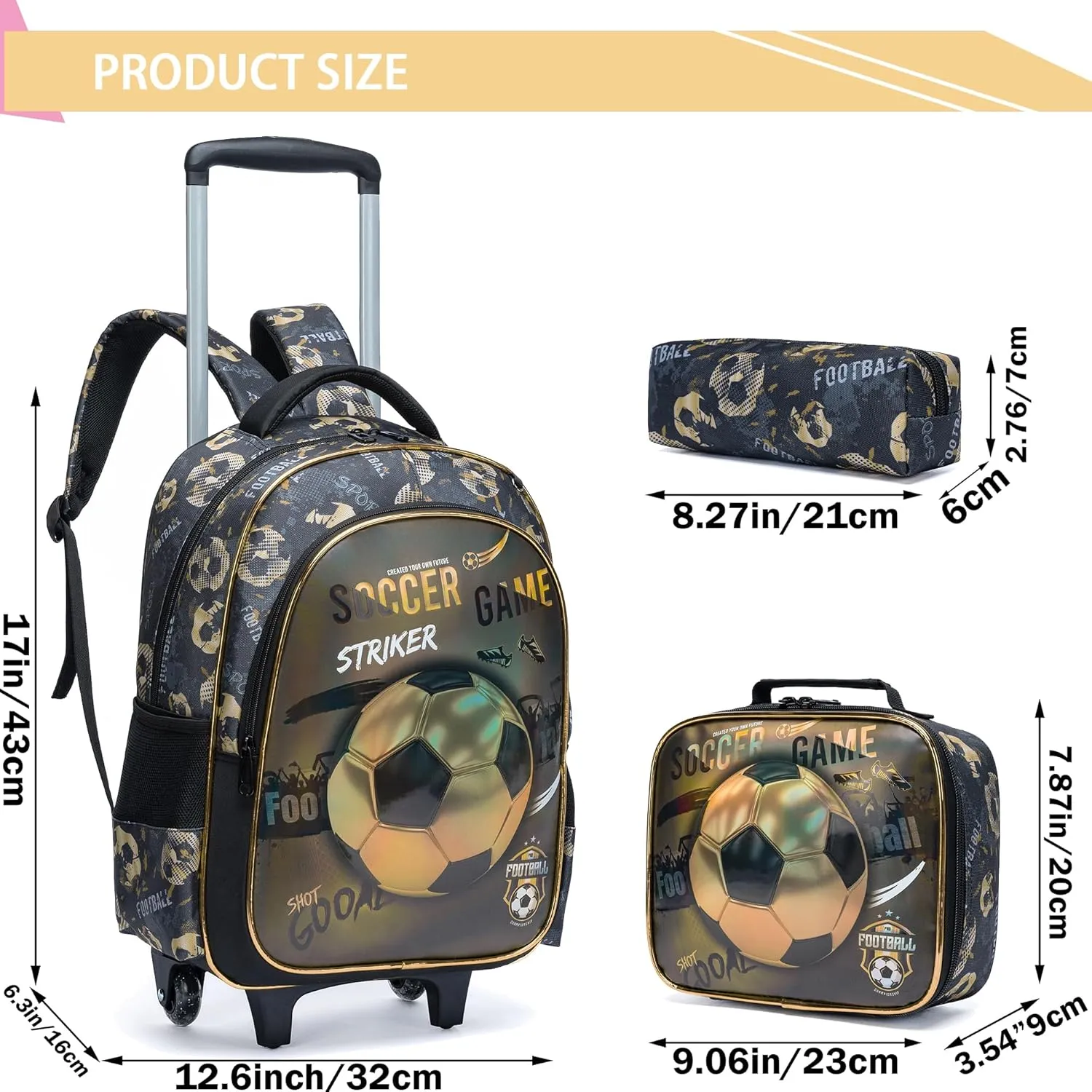 Meetbelify Rolling Backpacks for Boys Backpacks with Wheels for Elementary Students Kids Travel Luggage for Boys Ages 6-8