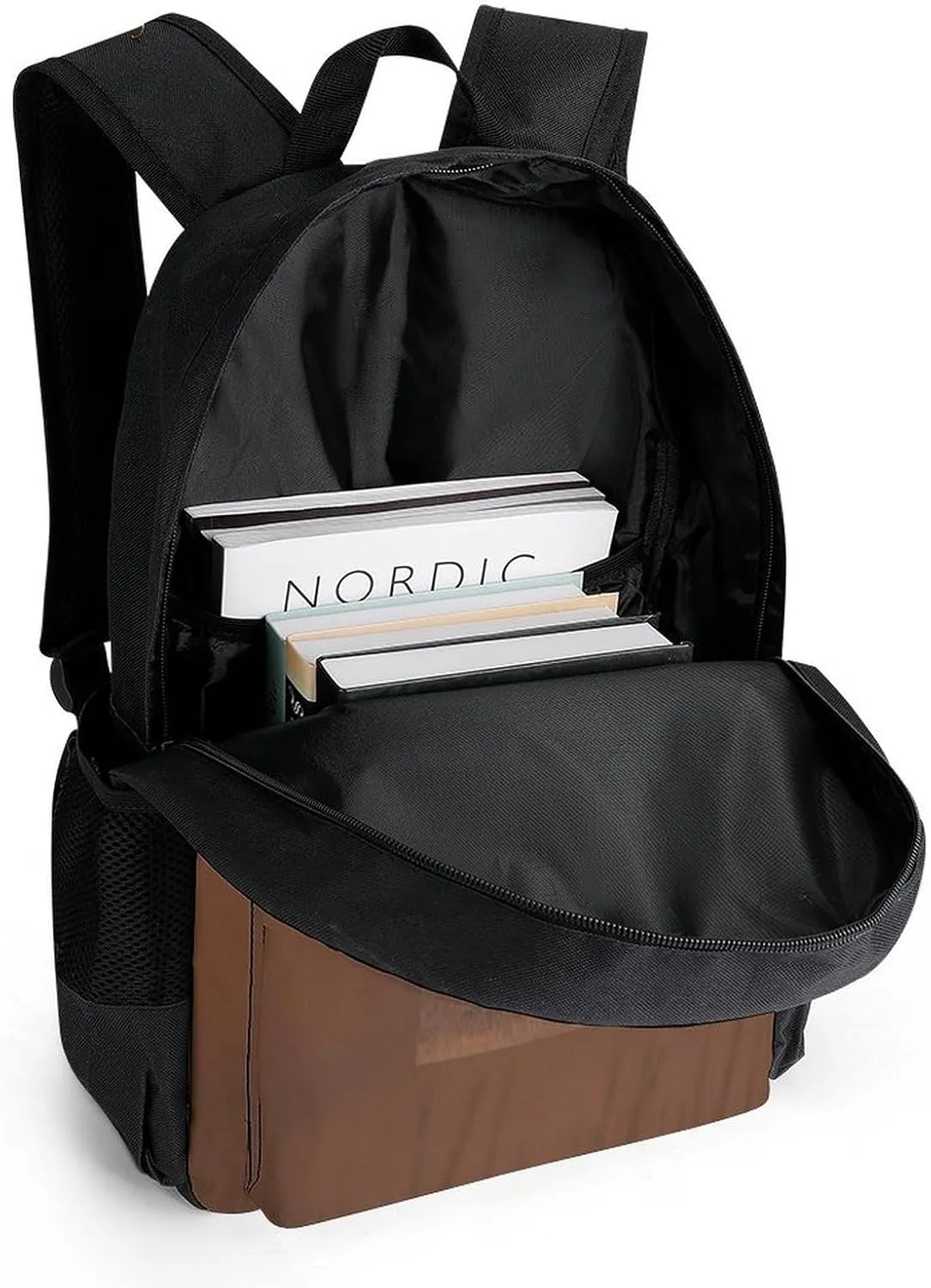 Men Women Lightweight Elk Art Daypack Bookbag Big Capacity Carry On Bag With Side Pockets for Camping Travel Bicycle