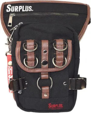 Men's Cotton Canvas Drum 4-Way Hip Bag, Black, One Size