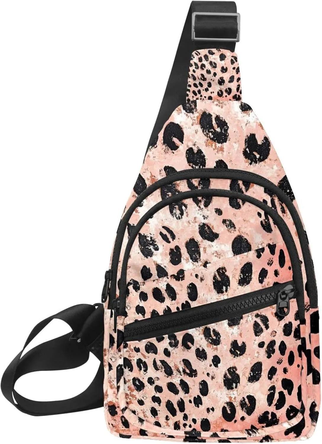 Men's Sling Backpack, Leopard Skin