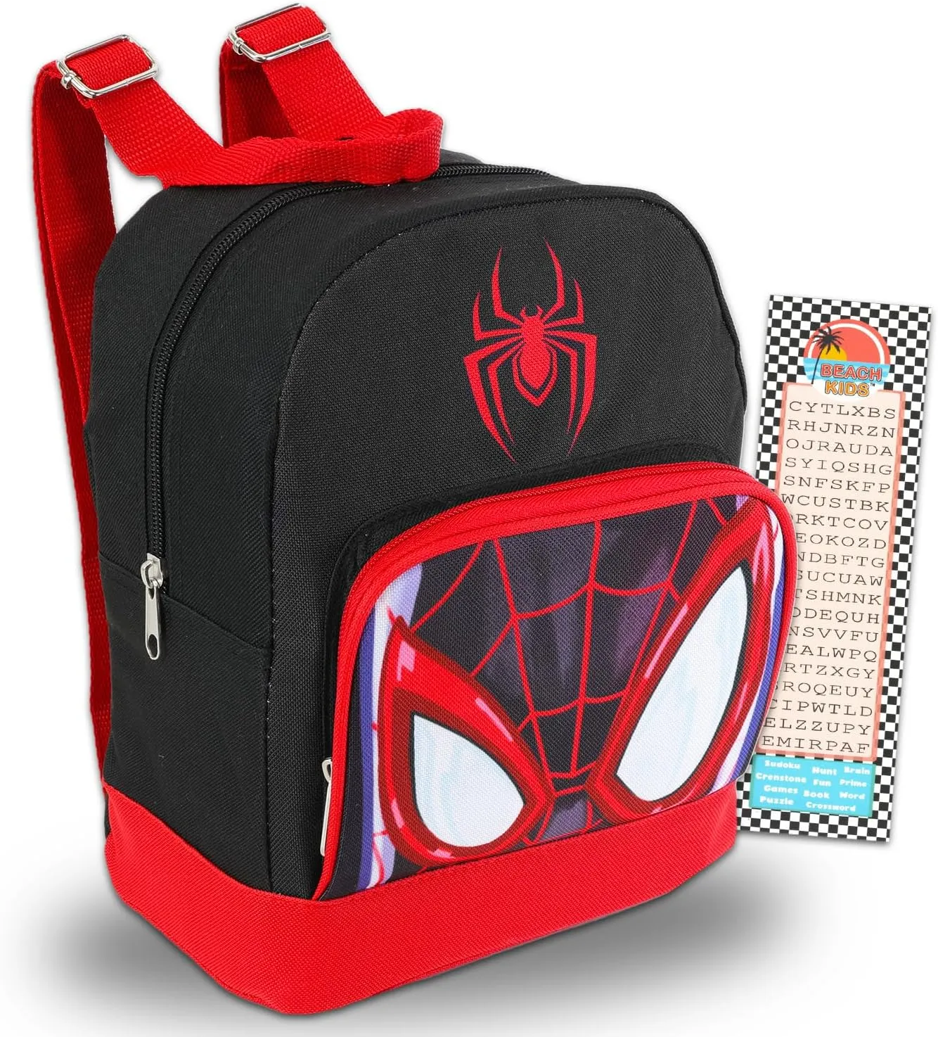 Miles Morales Mini Backpack for Women Set - 10” Canvas Miles Morales Backpack with Front Pocket and Bookmark | Spiderverse Miles Morales Backpack Purse Bundle