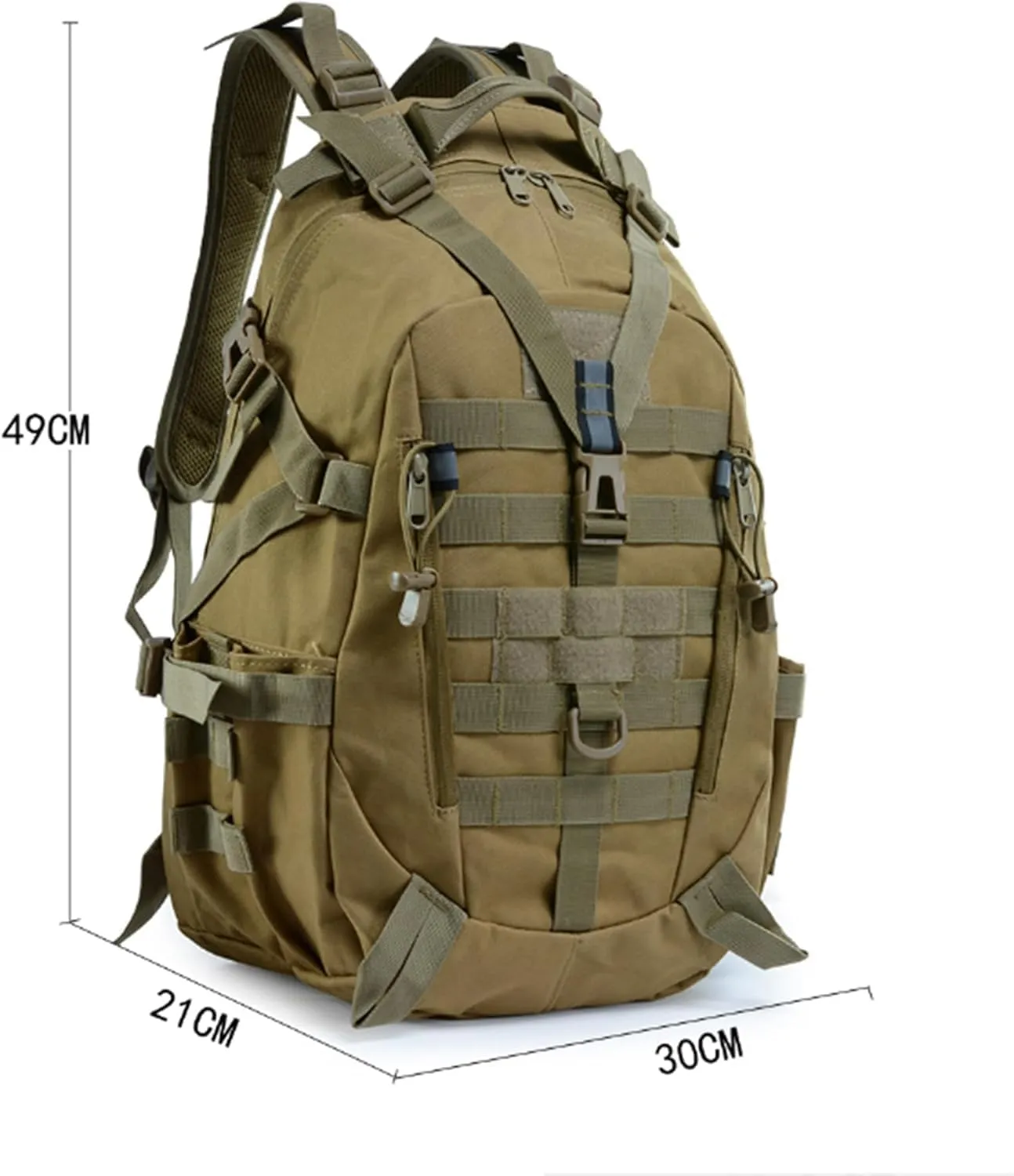 Military Tactical Backpack 25l for Men Hiking Camping Backpack with Luminous Strip Outdoor Hunting Daypack(C)