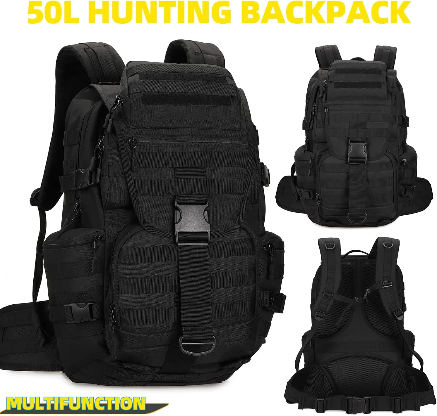 Military Tactical Backpack Waterproof Outdoor Hunting Backpack Large Capacity Hunting Day Pack