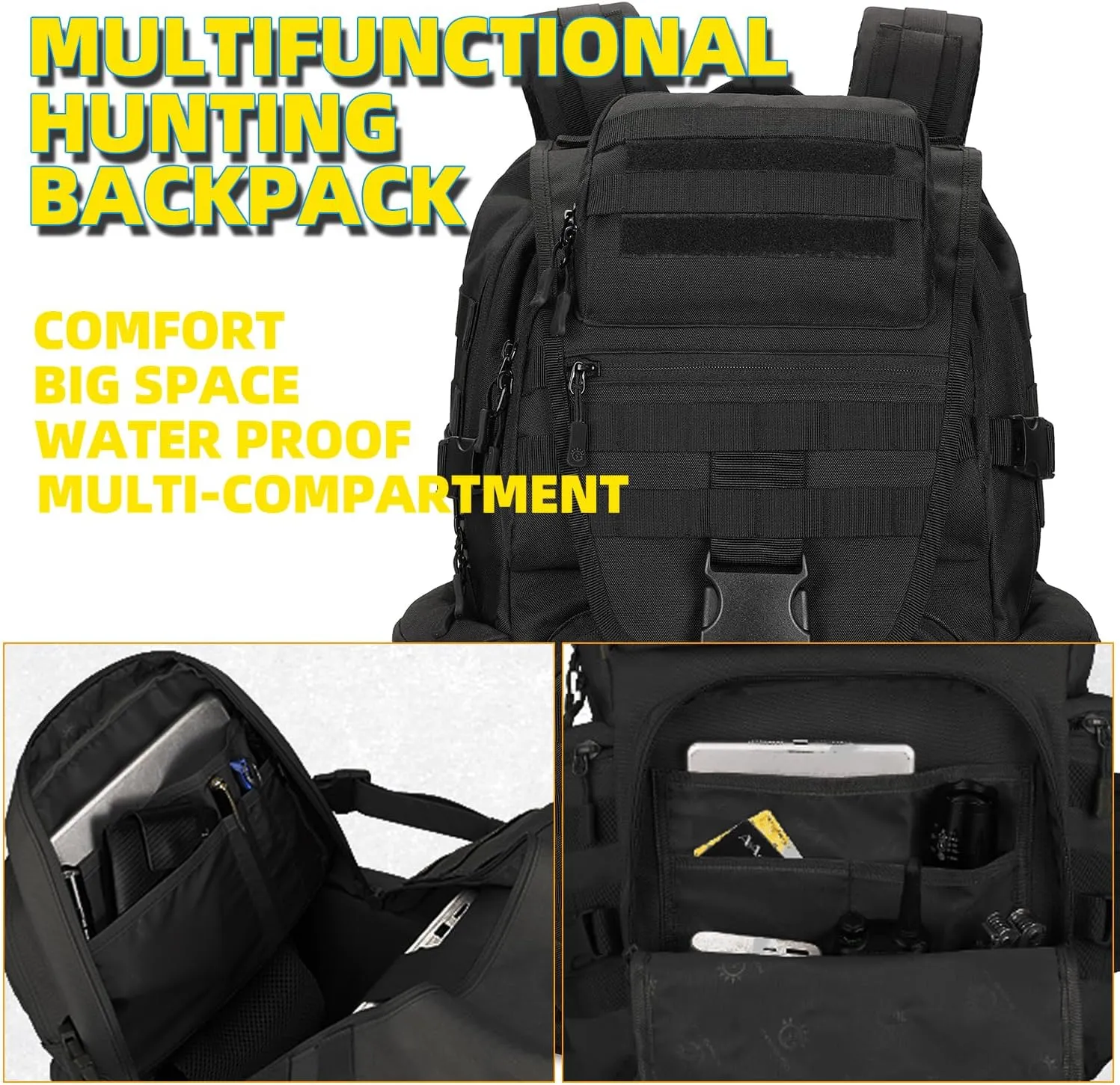 Military Tactical Backpack Waterproof Outdoor Hunting Backpack Large Capacity Hunting Day Pack