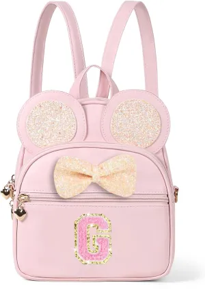 Mini Backpack for Girls Bowknot, Cute Leather Backpack Toddler Purse Birthday Gifts for Kids Girls