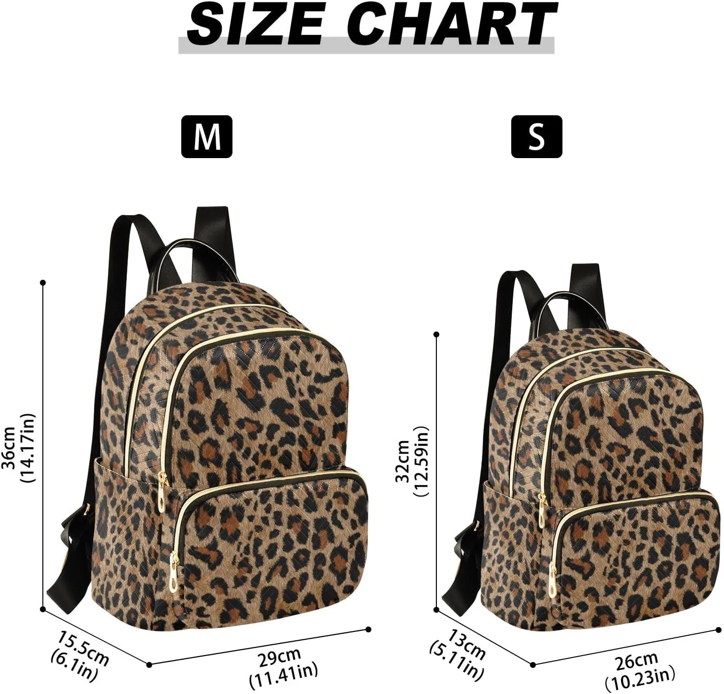 Mini Backpack Purse for Women Lightweight Girls Small Size Cheetah Leopard Print Animal School Teens College Traveling