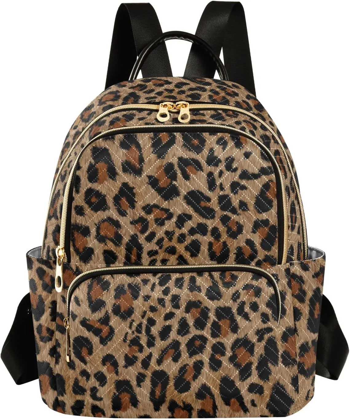 Mini Backpack Purse for Women Lightweight Girls Small Size Cheetah Leopard Print Animal School Teens College Traveling