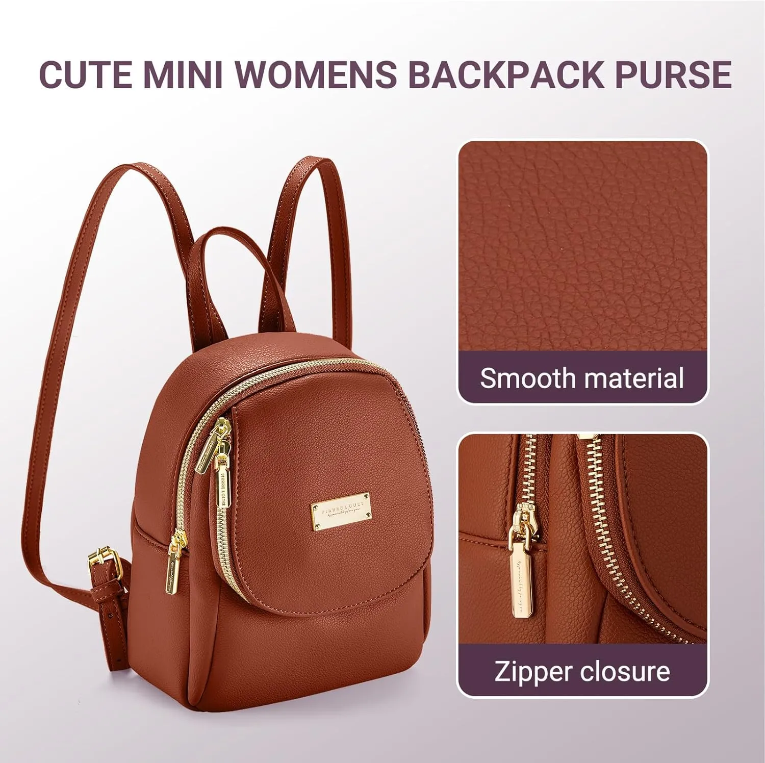 Mini Backpack Purse For Women, Small size Leather Backpacks For Lady Cute Wallet Backpacks Tiny Backpack