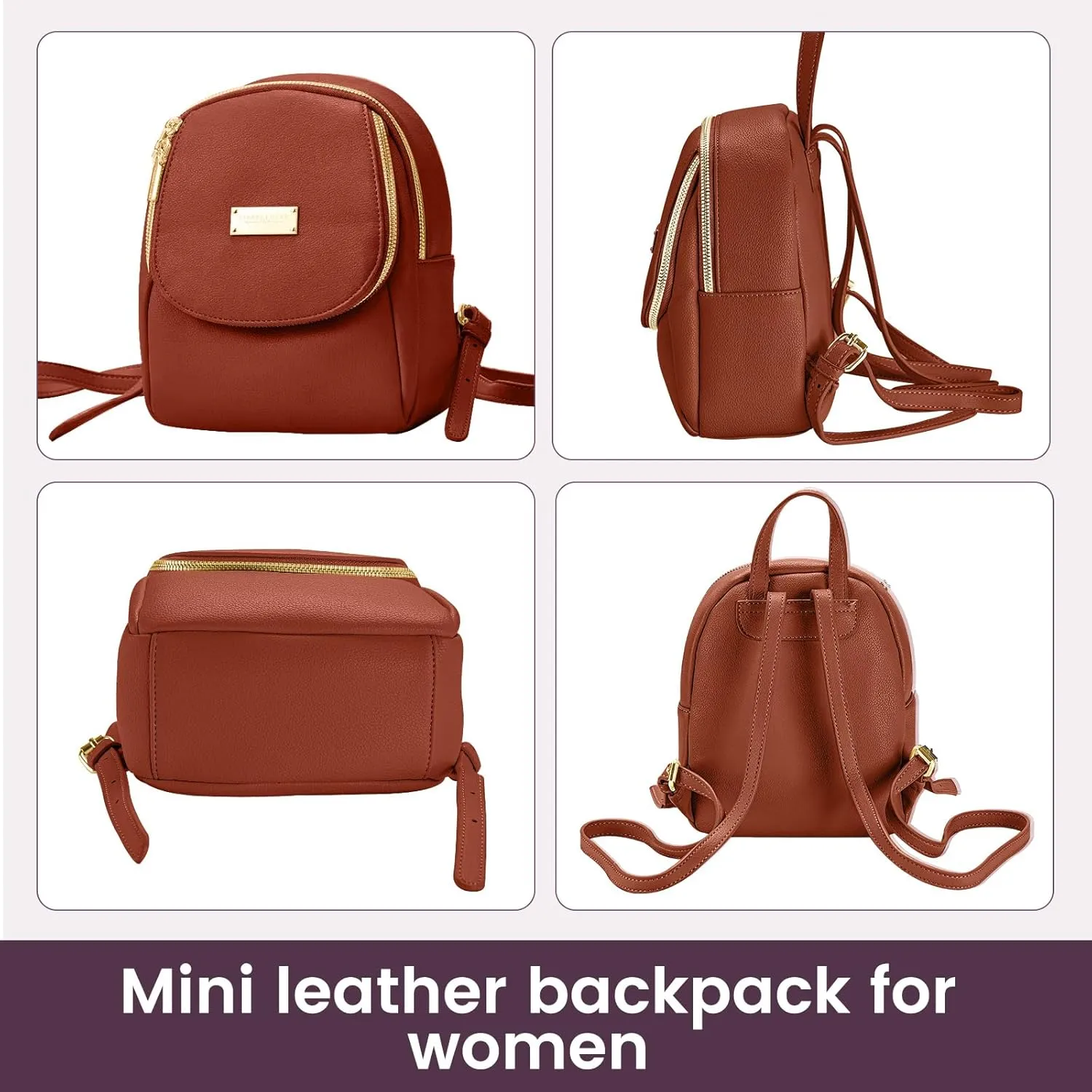 Mini Backpack Purse For Women, Small size Leather Backpacks For Lady Cute Wallet Backpacks Tiny Backpack