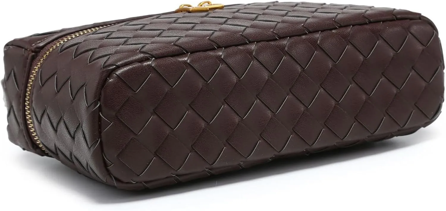 Mini Woven Crossbody Purse Square Box Bags Top-Handle Tote Handbag Shoulder Bag Cute Satchels Trendy