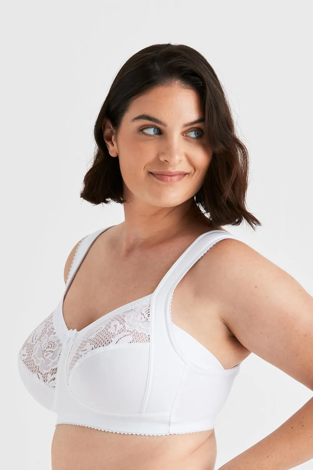 Miss Mary of Sweden Lovely Lace Support Non-Wired Comfort Cotton Bra