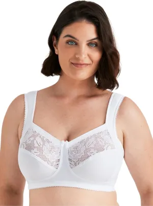 Miss Mary of Sweden Lovely Lace Support Non-Wired Comfort Cotton Bra
