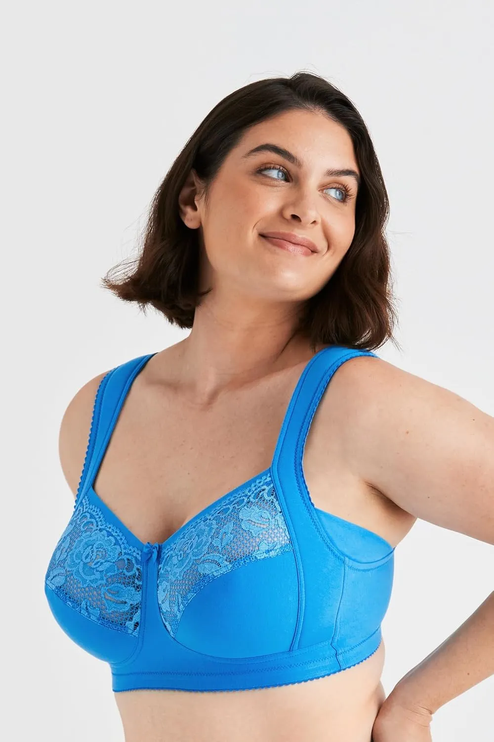 Miss Mary of Sweden Lovely Lace Support Non-Wired Comfort Cotton Bra