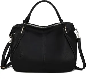 MKF Collection Weekender Purses for Women, PU Leather Handbag Slouchy Womens Shoulder bag, Top Handle