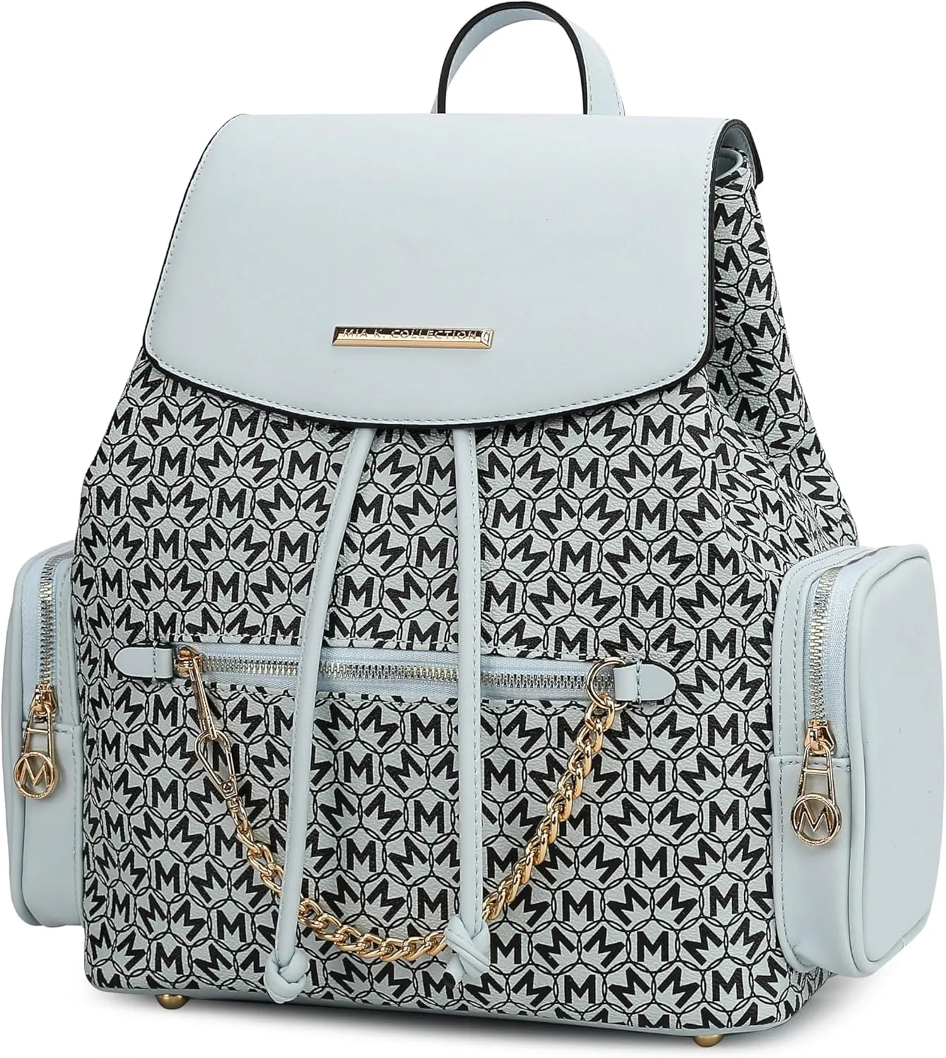 MKF Collection Women Backpack, Vegan Leather Top-Handle Handbag Ladies Daypack Bookbag by Mia k
