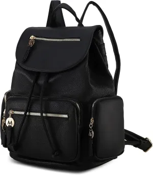 MKF Collection Women Backpack, Vegan Leather Top-Handle Handbag Ladies Daypack Bookbag by Mia k