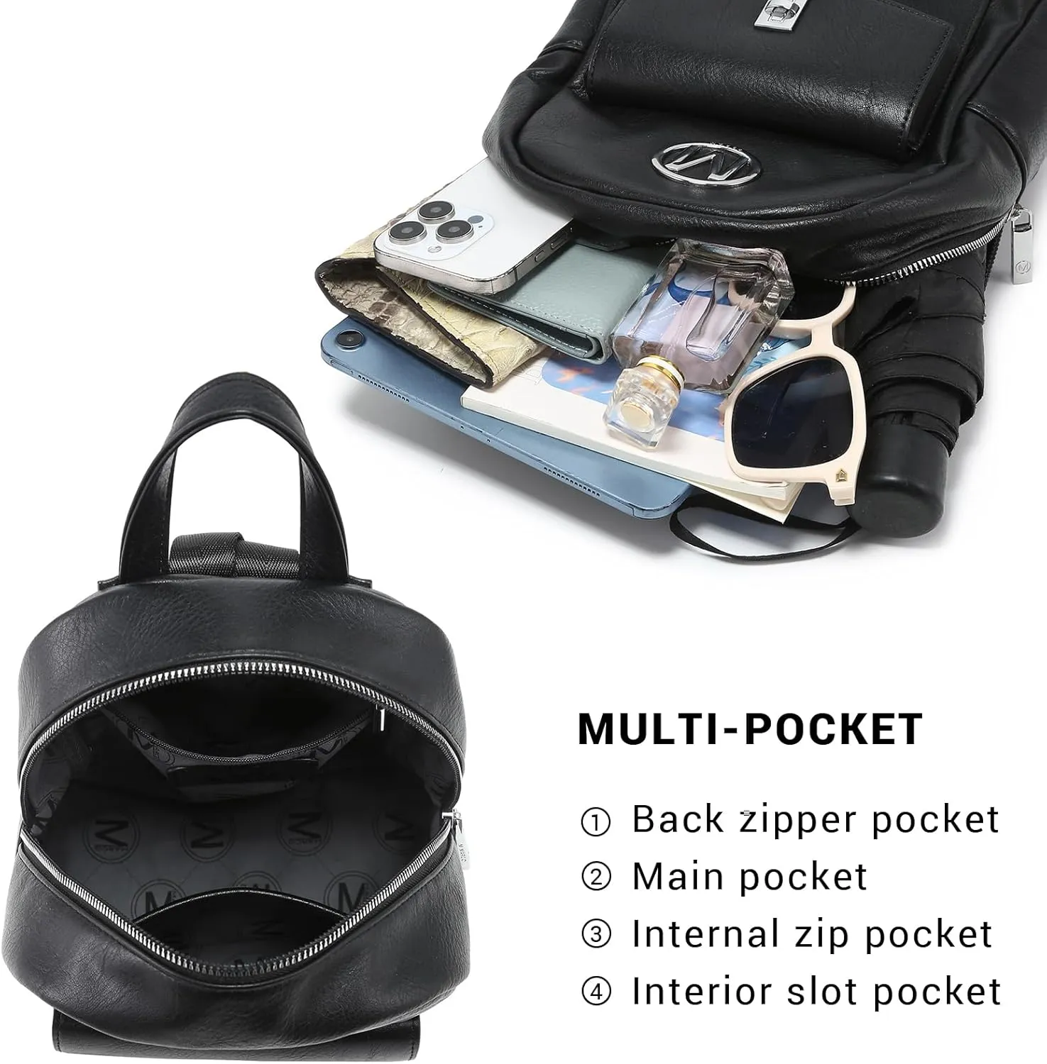 MKP Ladies Small Backpack Purse for Women Fashion Daypacks Purse Shoulder Bag with Charm Tassel