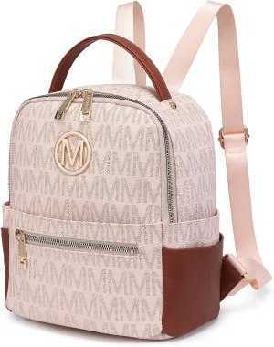 MKP Small Backpack Purse for Ladies Women Fashion Multi Pockets Daypacks with Front Zip Pocket