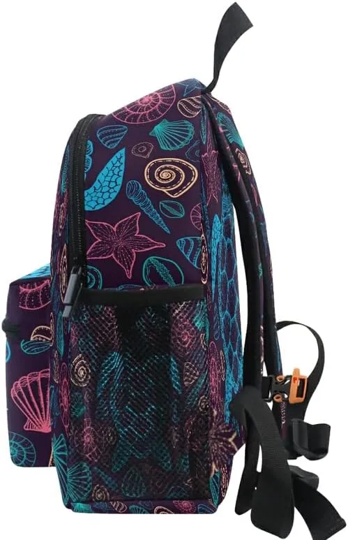 MNSRUU Kids' Backpack Sea Turtles Shells Toddler Backpack Preschool Cute Bookbag Kawaii Travel Backpack for Boys Girls Age3-6