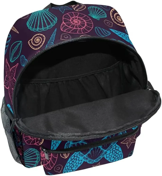 MNSRUU Kids' Backpack Sea Turtles Shells Toddler Backpack Preschool Cute Bookbag Kawaii Travel Backpack for Boys Girls Age3-6