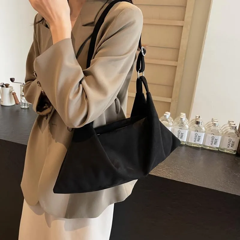 Molodo Slouchy Shoulder Bag for Women Designer Crossbody Bag Dumpling Bag Suede Hobo Bag Handbag Purses for Commuting
