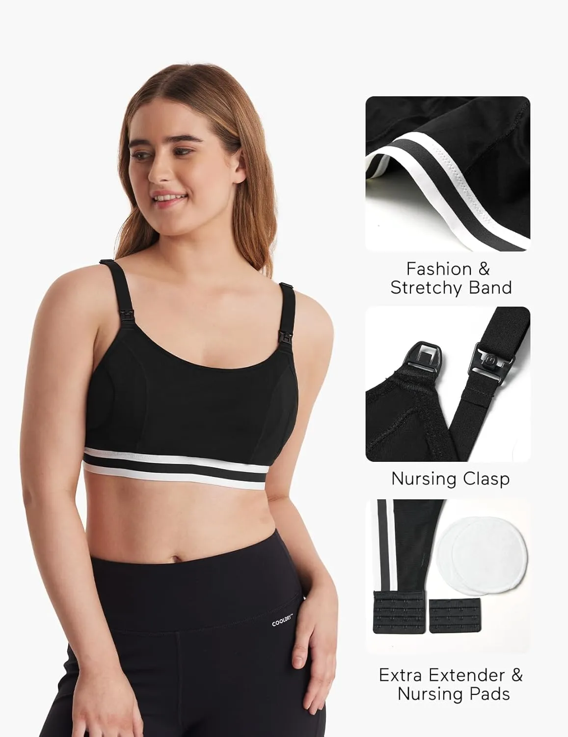 Momcozy Hands Free Pumping Bra, Adjustable Breast-Pumps Holding and Nursing Bra, Pumping & Nursing Bra in One