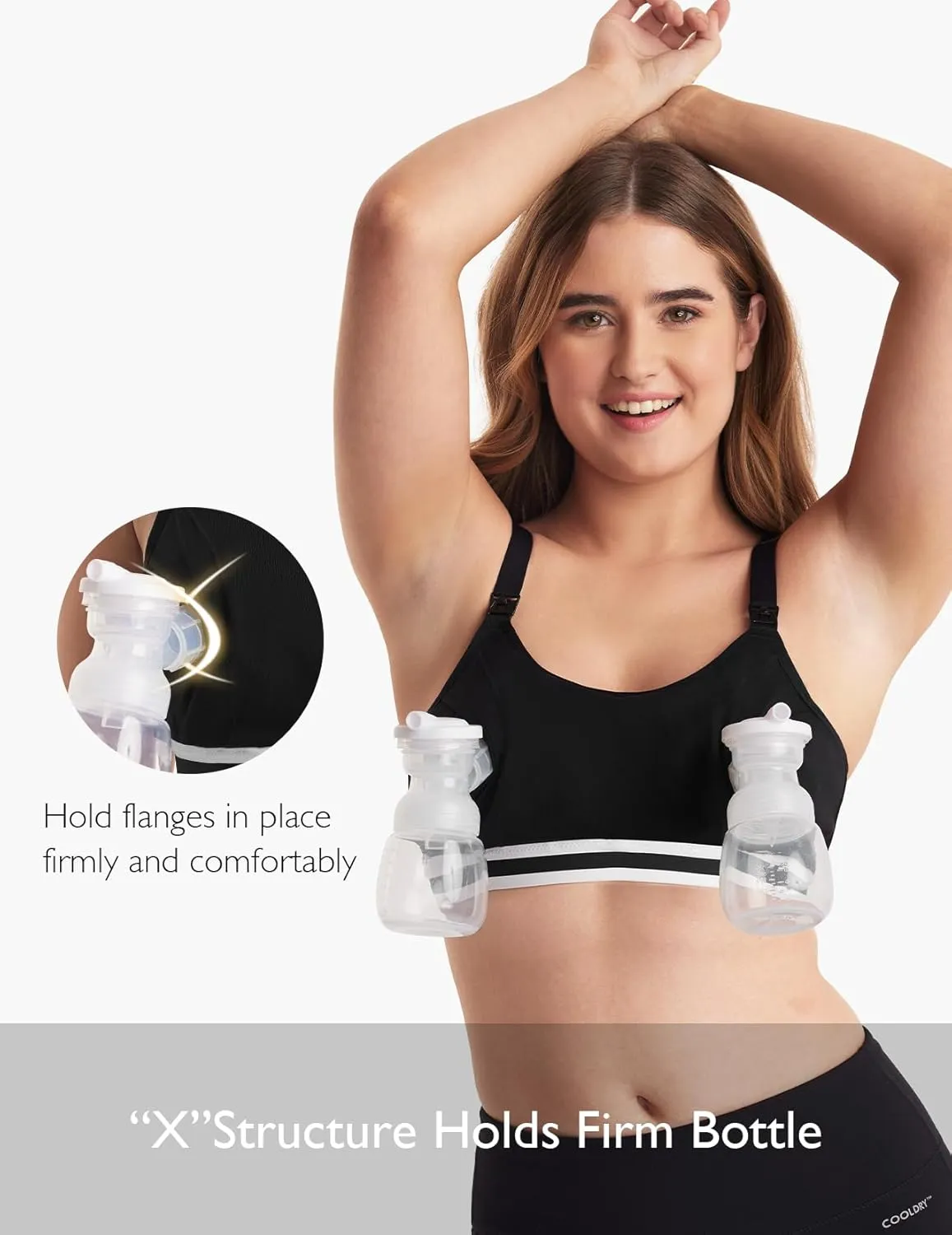 Momcozy Hands Free Pumping Bra, Adjustable Breast-Pumps Holding and Nursing Bra, Pumping & Nursing Bra in One