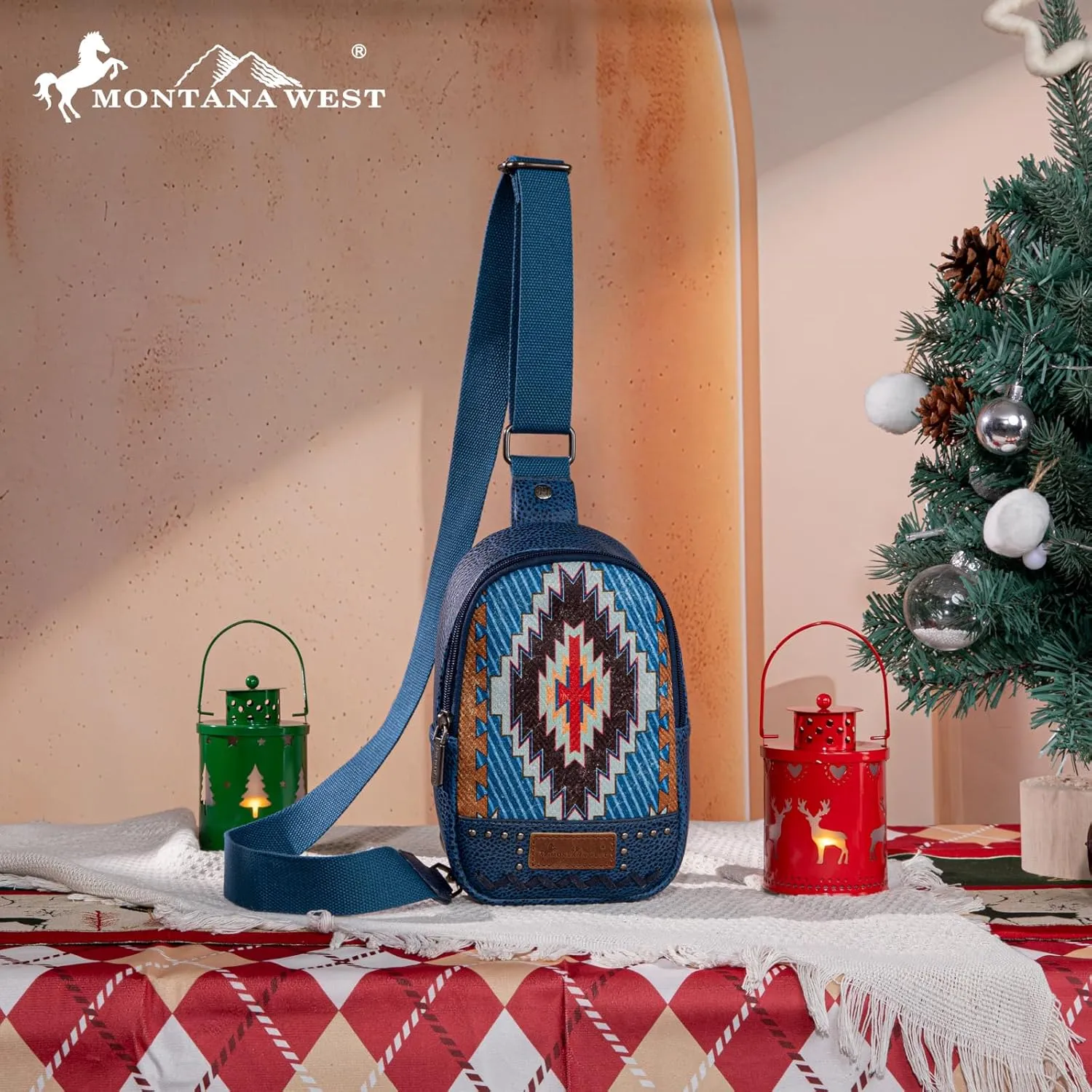 Montana West Aztec Crossbody Sling Bag for Women Western Fanny Pack Purse MBB-MW1316-2100JN