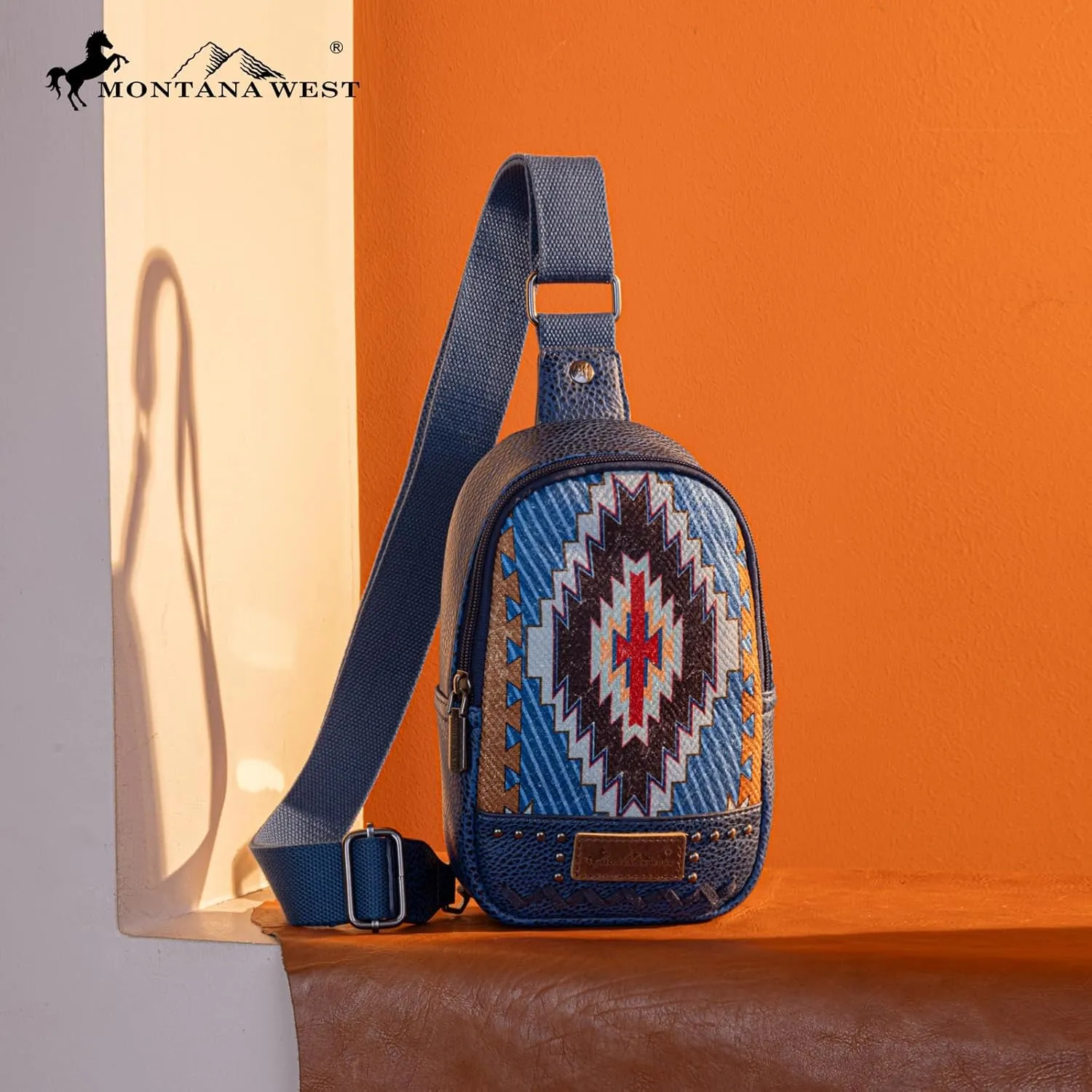 Montana West Aztec Crossbody Sling Bag for Women Western Fanny Pack Purse MBB-MW1316-2100JN