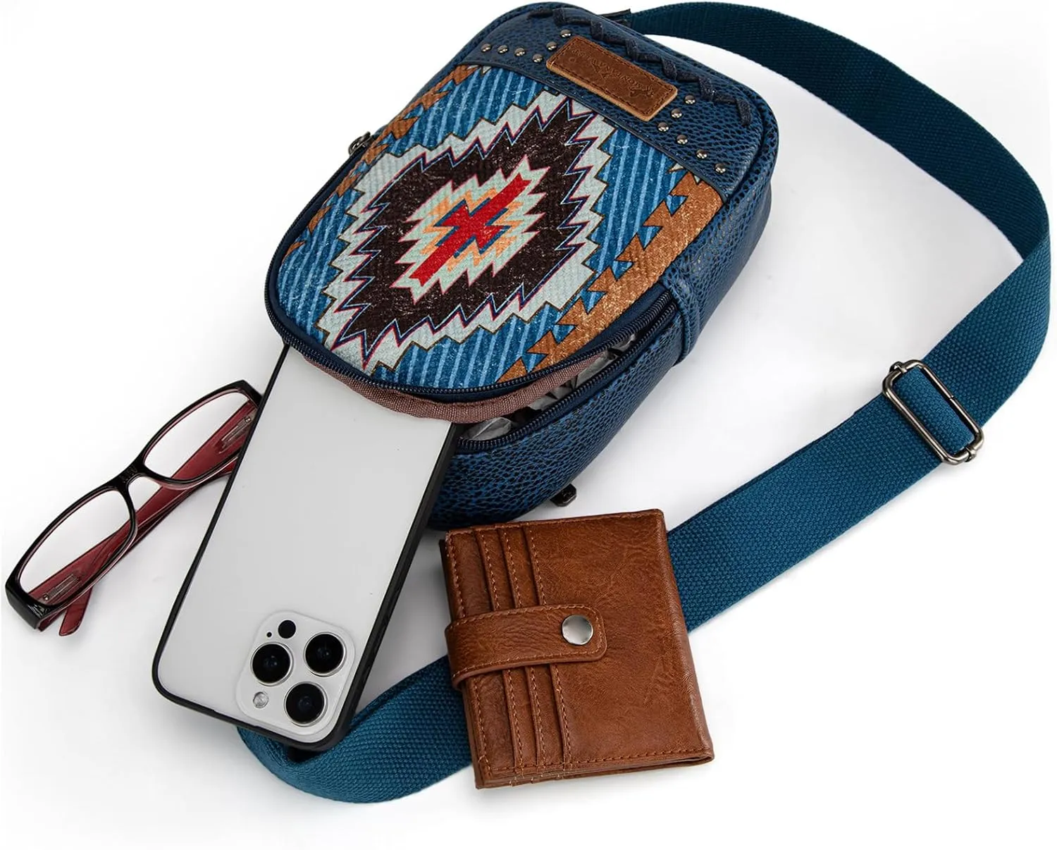 Montana West Aztec Crossbody Sling Bag for Women Western Fanny Pack Purse MBB-MW1316-2100JN