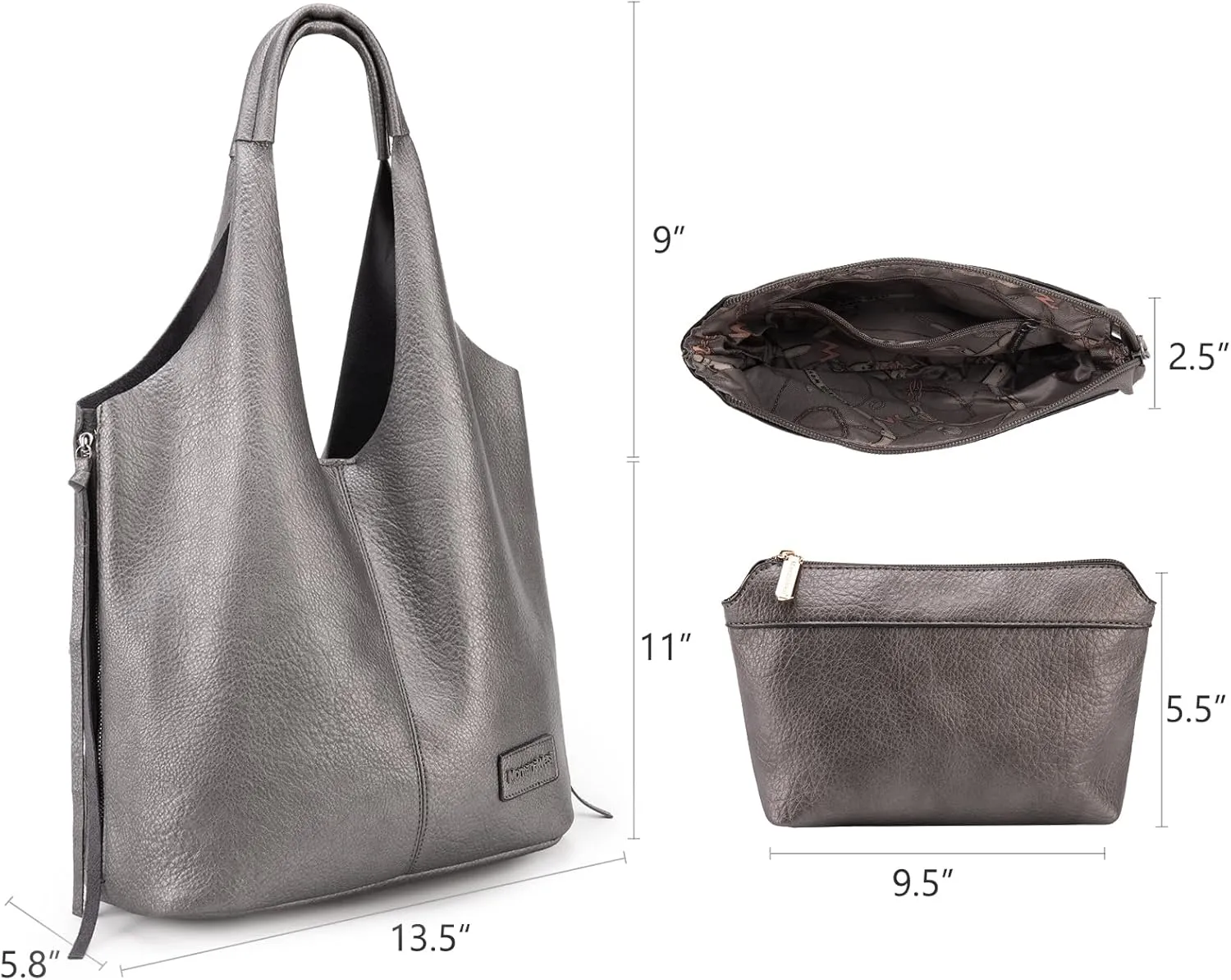 Montana West Slouchy Hobo Bags for Women Soft Designer Shoulder Purses Ladies Top Handle Handbag