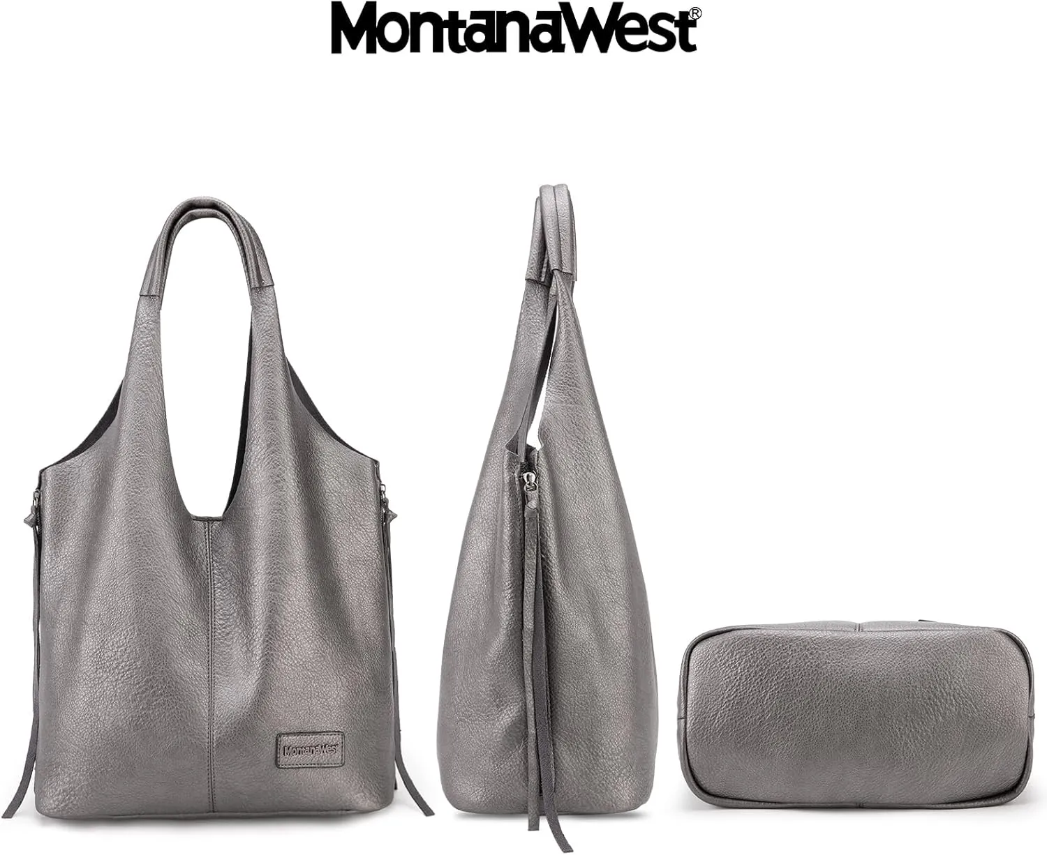 Montana West Slouchy Hobo Bags for Women Soft Designer Shoulder Purses Ladies Top Handle Handbag