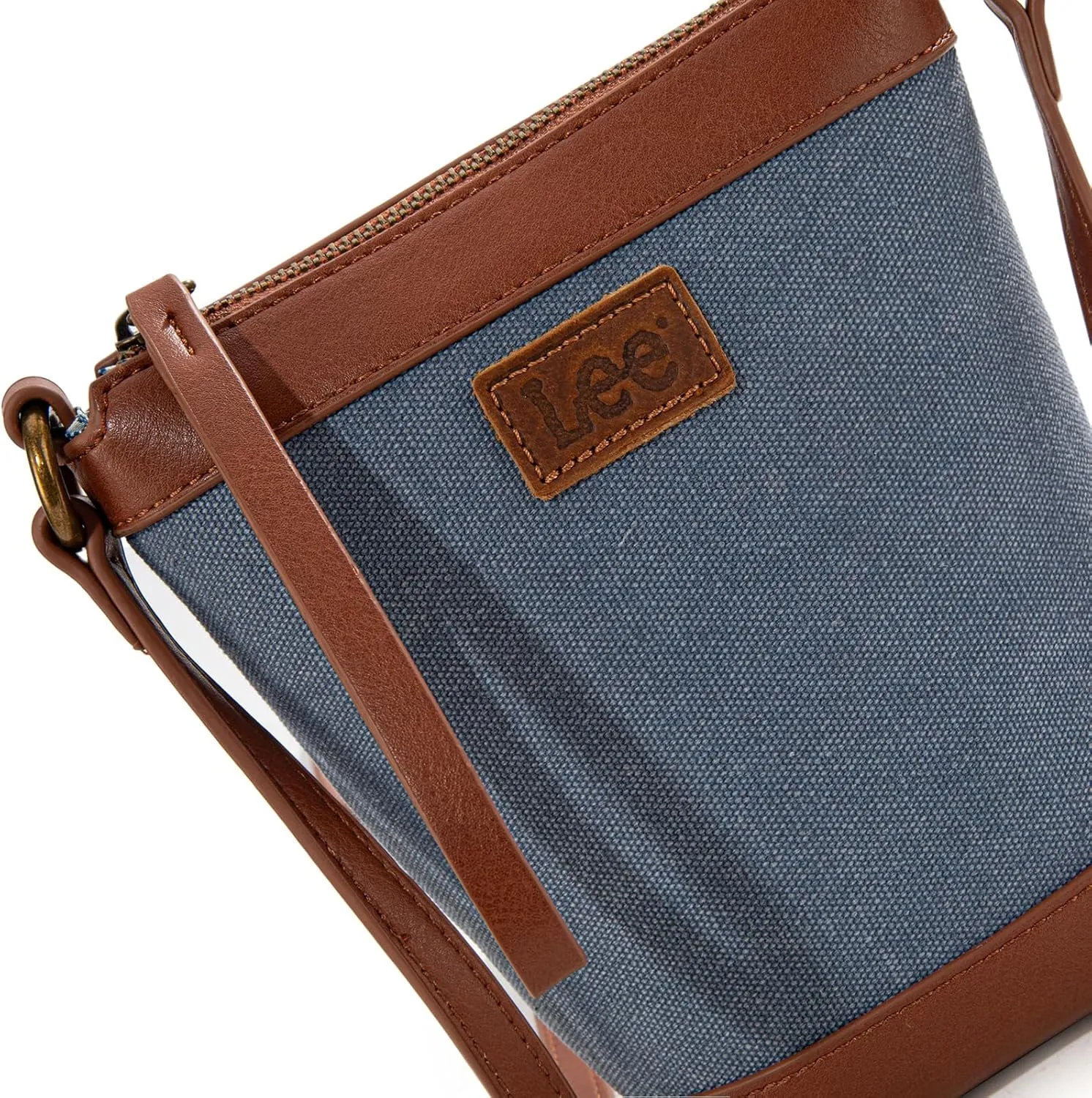 Montana West x Lee Small Bucket Crossbody Bag for Women Hobo Canvas Shoulder Purse Handbags with Adjustable Strap Summer