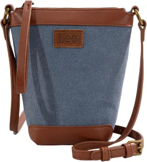 Montana West x Lee Small Bucket Crossbody Bag for Women Hobo Canvas Shoulder Purse Handbags with Adjustable Strap Summer