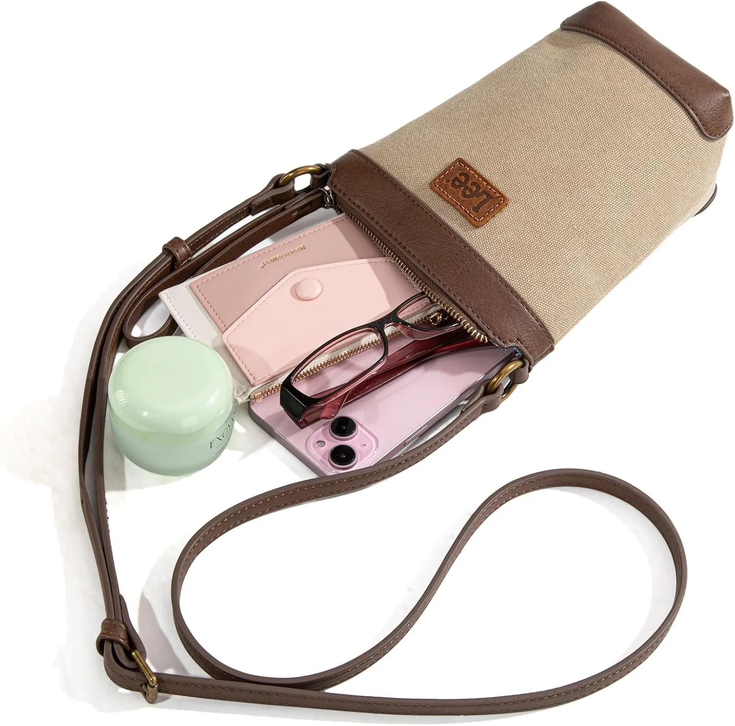 Montana West x Lee Small Bucket Crossbody Bag for Women Hobo Canvas Shoulder Purse Handbags with Adjustable Strap Summer