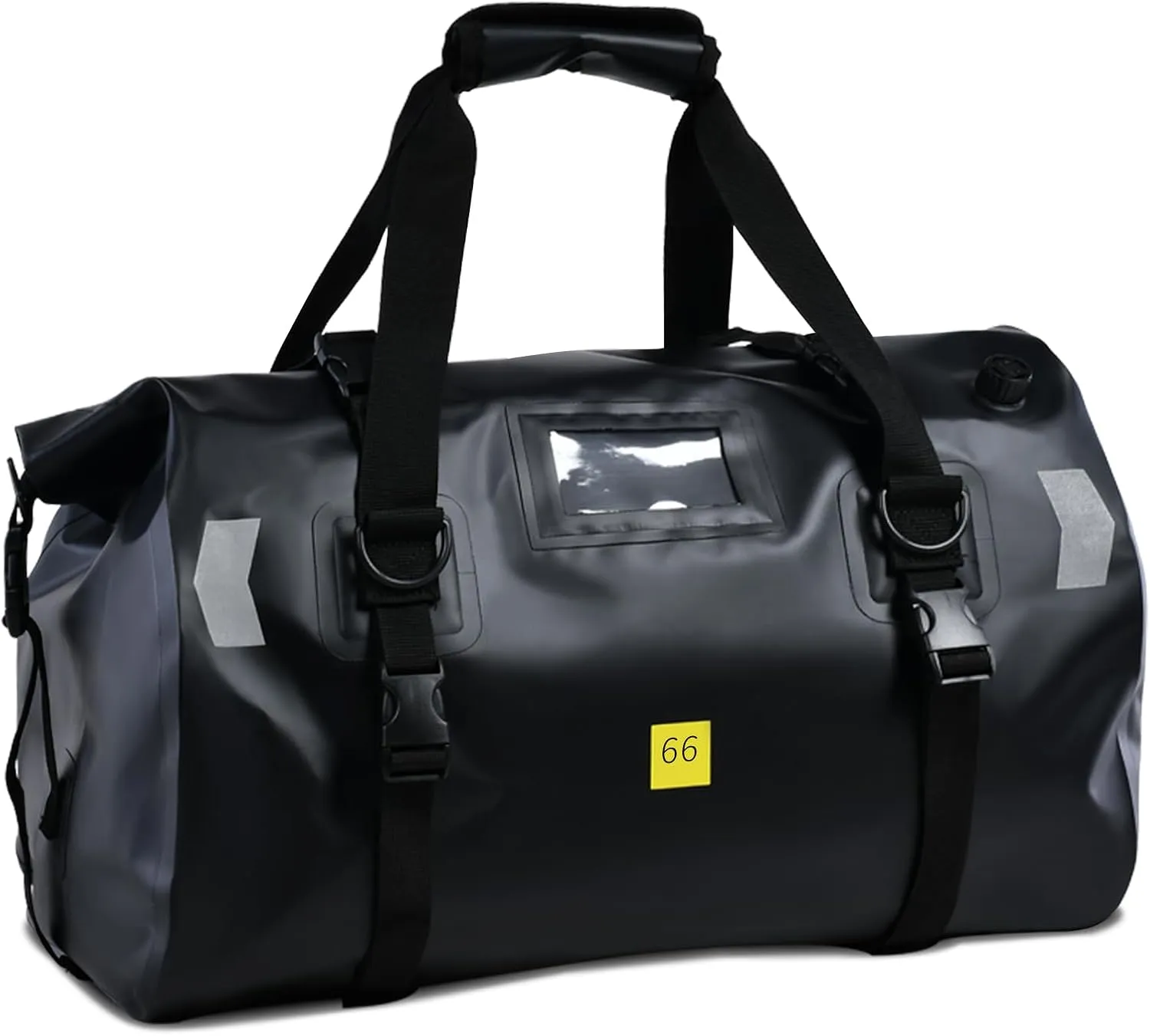 Motorcycle Dry Bag - Waterproof Duffle & Luggage Tail Bag Saddle Bags，Durable Protective Dry Bag for Motorcycle, Travel, Sport, Boat, Fishing(Black,66L)