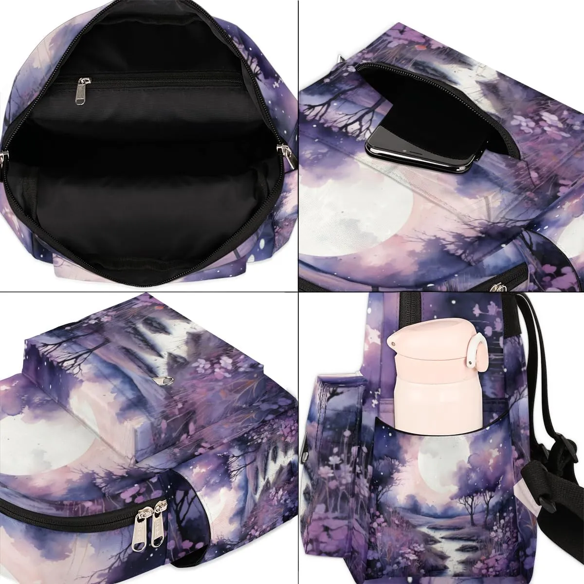 Mountains Painted Watercolor Mini Backpack Purse for Women Lightweight Shoulder Bag Women Shopping Backpack Small Backpacks Purse