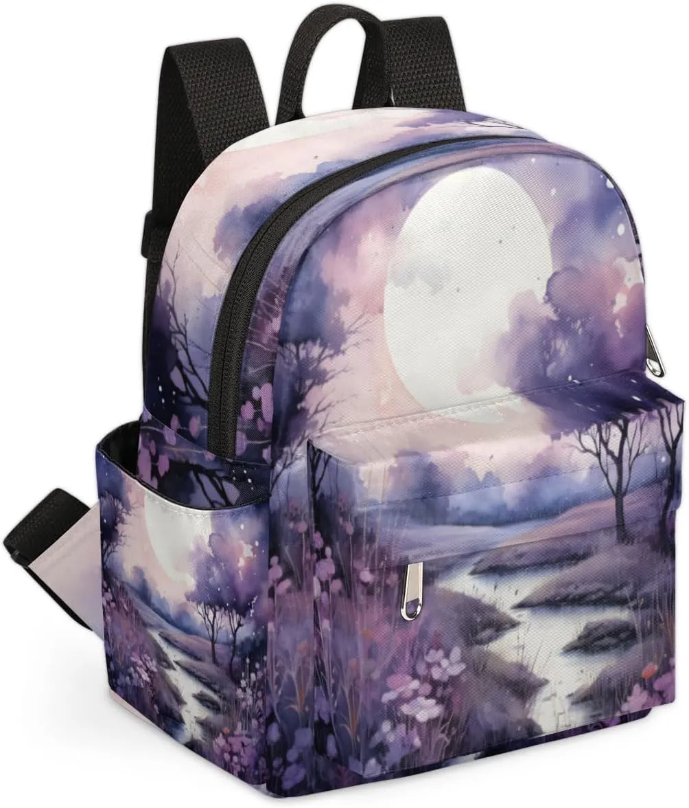 Mountains Painted Watercolor Mini Backpack Purse for Women Lightweight Shoulder Bag Women Shopping Backpack Small Backpacks Purse