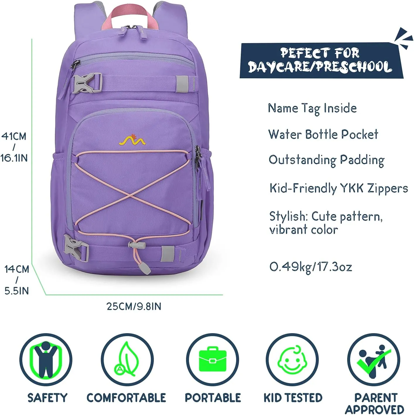 MOUNTAINTOP Kids Backpack for Boys Girls Elementary Kindergarten School Bag Lightweight Children Daypack