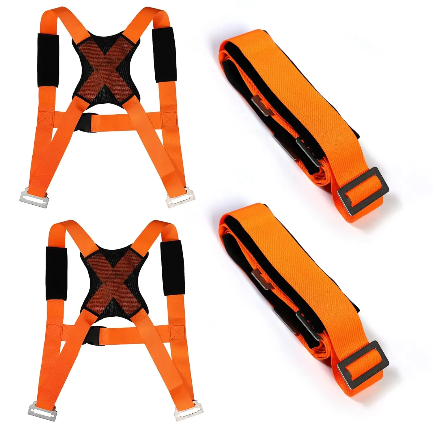 Moving Straps, 2-Person Shoulder Lifting and Moving System with Thickened Vest Pad, Adjustable Securing Straps Safely Easily for Carry Furniture, Appliances, Mattresses, Heavy Objects up to 800lbs