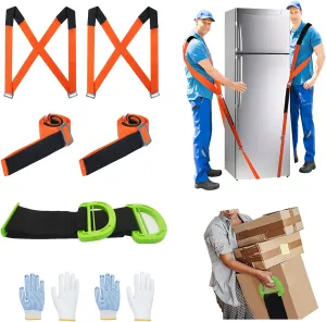 Moving Straps Lifting（Padded） one Person 2-Person Lifting and Moving System Appliance,for Harness Moving Mattress Couch Furniture Heavy Things,Suitable Professional Moving Body Strap Wrist Strap